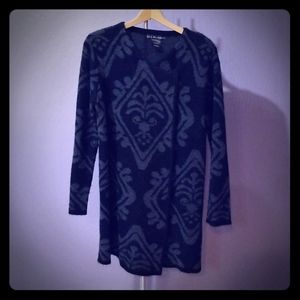 Black and Grey long sweater cardigan. Size Large